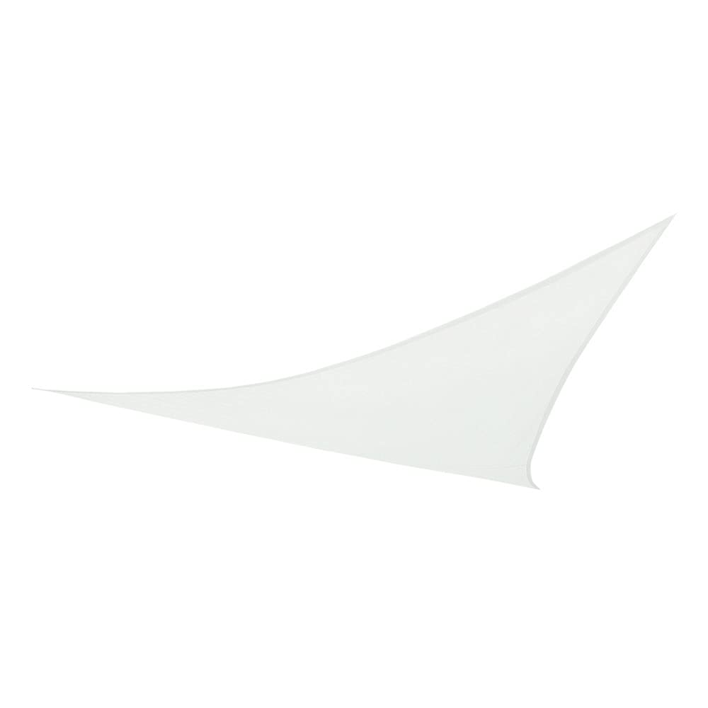 AKTIVE Toldo vela triangular 360x360x360 cm blanco para terraza exterior o jardín, Poliéster 160 g/​m², Resistente, Protección solar para exteriores, Cuerdas para fijación, Fácil instalación (53904)