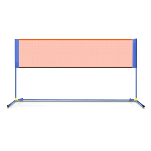 Rete da badminton pieghevole autoportante con zaino portatile e palline, ideale per l'allenamento in spiaggia e sul campo