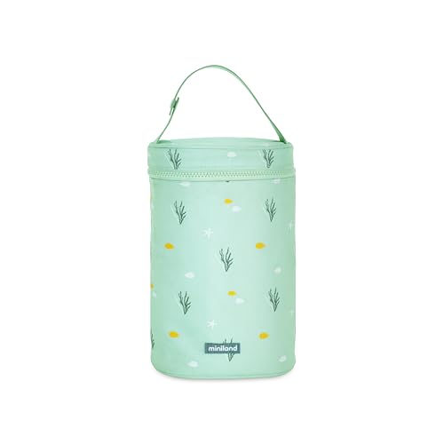Miniland - Bolsa Isotérmica para Termos y Biberones | Funda Térmica Porta Biberón y Bebidas | Bolsa de Transporte con Cierre de Cremallera y Aislamiento Extra (Thermibag Double Ocean)
