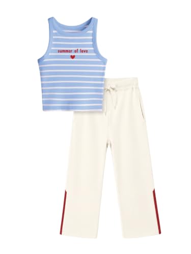 Image of Nap Chief Girls Cotton Official Cartoon Characters and Printed Co ord Set, Sleeveless Tank Top & Flared Pant Set for Casual Wear
