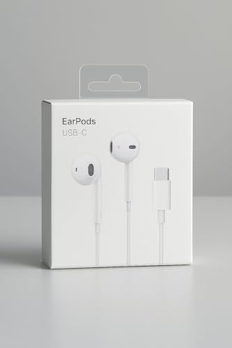 Image of Type C Wired Earphones with HD Mic, 14.2mm Driver for Powerful Bass, Anti-Tangle TPE Wire, Ergonomic in-Ear Headphones for iPhone 16 /15 Pro Max, Samsung S24 /S23 Ultra, Pixel & iPad - White
