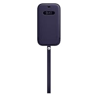 Apple Leather Sleeve with MagSafe (for iPhone 12 | 12 Pro) - Deep Violet