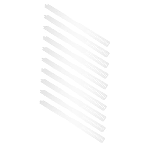 LIFKOME 50 Stück Befestigungsstreifen für Hemden aus Weißem PVC Verstellbare Länge nicht Verformt bei Lagerung als Kleidungsfixierer für Herrenkragen