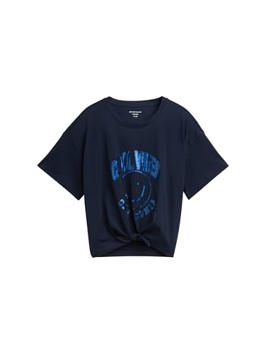 TOM TAILOR Denim Relaxed Fit Tunika Hemd mit Leinenanteil, Parrot orange...