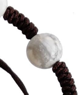 Sine Cera Howlite & Jujube Wood Adjustable 8mm Rosary Bracelet - Image 5