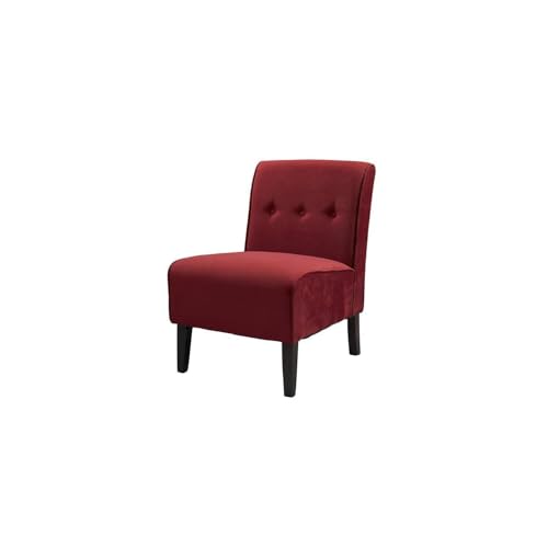 HomeStock Victorian Vibes Solid Coco Accent Chair, Red, 30" D