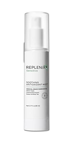 Replenix Soothing Antioxidant Mist – Medical Grade Refreshing Facial Spray for Sensitive Skin, Reduces Redness, Hydrating, Brightening, 2.7 oz.