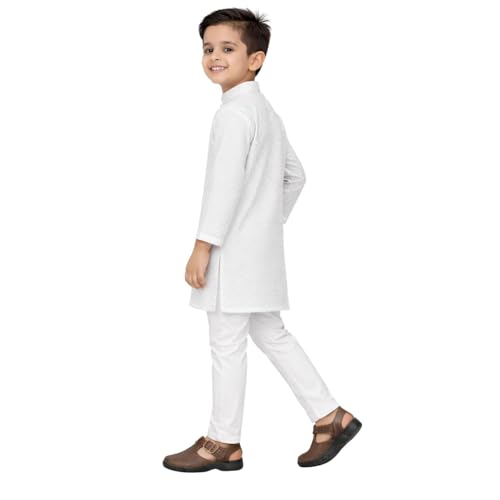 Image of Traditional Kids Ethnic Wear Cotton Kurta Pyjama Set for boys