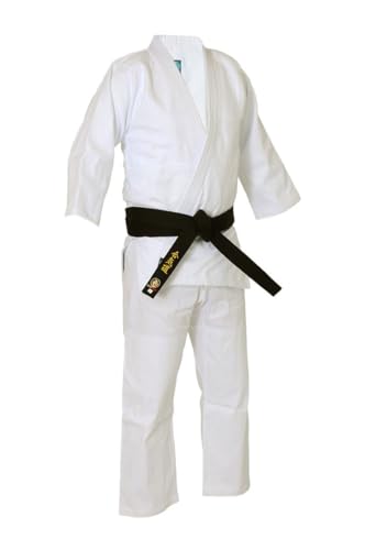 Kimono d'aïkido Master blanc haut de gamme avec coutures renforcées