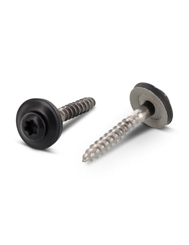 Vis pour faitage Tête fraisée bombée TFB TORX T20 Inox A2 RAL7016 gris anthracire RD.EPDM4.5X120