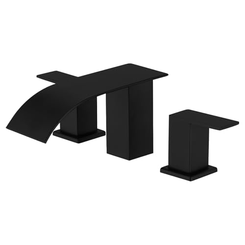 RUMOSE Matte Black Roman Bathtub Faucet Set Waterfall Tub