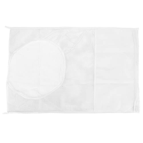 Wäsche Aufbewahrungstasche an der Wand Montierter Weißer Verdickter Netznetzbeutel mit Selbstklebenden Haken für die Aufbewahrung von Wäsche und Kleinigkeiten Im Badezimmer