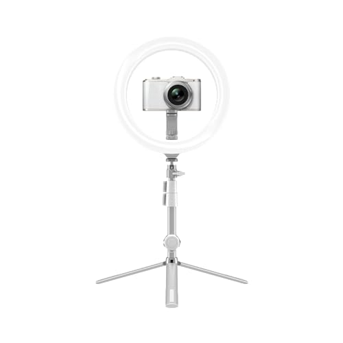 Kodak LED Ringlicht mit Stativ für Smartphones & kleine DSLR- und Actioncams (25cm Durchmesser; Verstellbare Helligkeit, Höhe und Farbbalance; 1800 Lumen; Fernauslöser & Tragetasche inklusive)