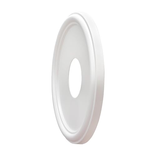 Image of Molded Nylon Ceiling Medallion for Light Fixtures and Ceiling Fans White 13 inchOD x 4 inchID x 1-1 /8 inchP (Fits Canopies up to 10-1 /2 inch)