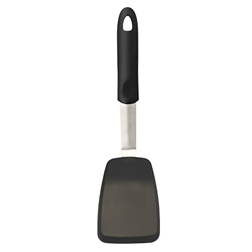Mepple Flexible Silicone Spatula, Turner, Rubber Cookie Spatula for Flipping Eggs, Burgers, Crepes and Fish, Non-Stick & 600F Heat-Resistant, Essential Kitchen Cooking Utensils, Small