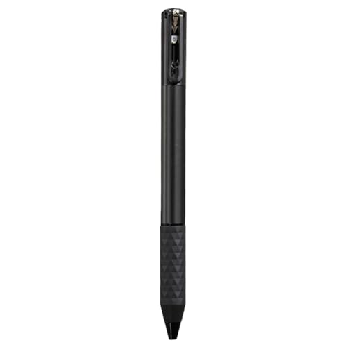 IMCCZONY Geometric Metal Crinkle Pen Fidget, Stress Relief Metal Shape Shifting Switchpen, 0.5mm Retractable Gel Pen, Black