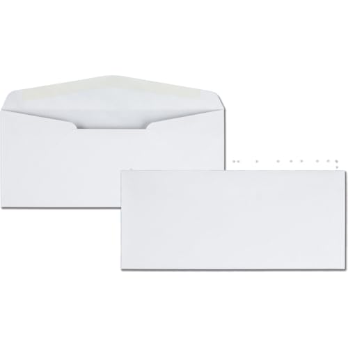 Quality Park, #10 Business Envelopes, Gummed, White, 500 per box (11112)