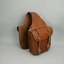 Horse Saddle Bag Cowhide Genuine Leather Western Equestrian Trail Simple Horse Saddle Bag Pack Equipment Horse Saddle Bags Size: 10” L x 10” W x 3 ½” D inches, SMPL49