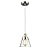 Modern Glass Pendant Light with Handblown Clear Seeded Glass Shade, One-Light Adjustable Industrial Mini Pendant Lighting Fixture for Kitchen Island Cafe Bar, Brushed Nickel