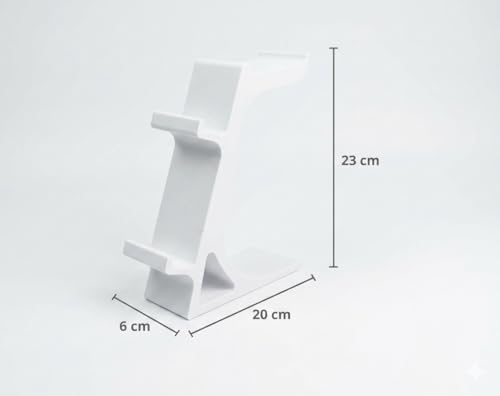 Image of Dual Controller and Headphone Stand for PS5 and Xbox - Gaming Headset Holder & Controller Organizer - PlayStation 5 Accessories - White