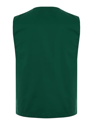 Kid Girls Boys Button Volunteer Vest V Neckline Irregular Hem Volunteers Activity Waistcoat Uniform2