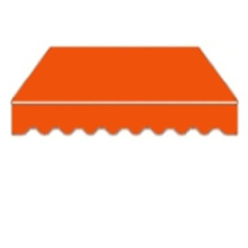 Toldo retráctil de repuesto para balcón, patio, protección UV, impermeable, color naranja (300 x 250 cm)