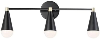 Maxim Lovell - 3 Light Bath Vanity-Black/Satin Brass Finish-Incandescent Lamping Type