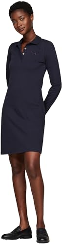 Tommy Hilfiger Damen Polokleid 1985 Pique Polo Dress Slim Fit, Blau...