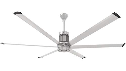 Image of Big Ass Fans i6 84 inch Smart Indoor Ceiling Fan, SenseMe Technology, High Airflow Modern Ceiling Fan, WiFi App Control, Brushed Aluminum