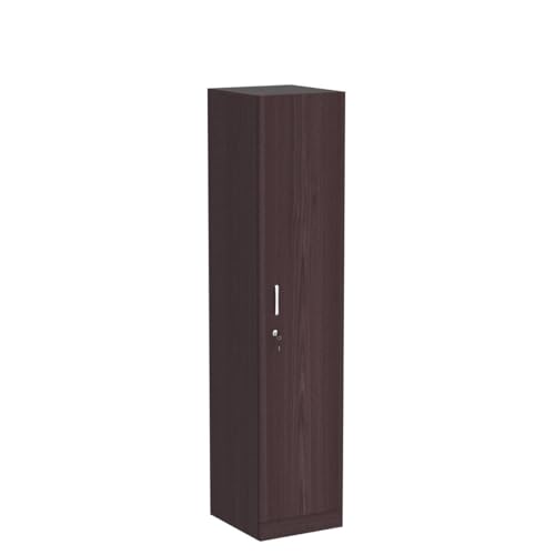Image of VIKI Wardrobe | Wooden Almirah for Clothes,Door for Bedroom, 1 Door Wardrobe with Doors (Dark Wenge - 40D x 40W x 180H) | 1 Year Warranty | DIY