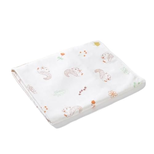 ZFIHAV Cubrecamas Lavables Waterproof Diaper Changing Urine Absorbent Mat Nappy Changing Pad Soft Reusable Washable Mattress Pad(Squirrel White,2pcs 50cmx70cm)