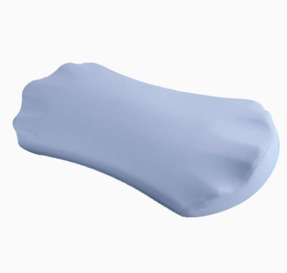 Cuscino per supporto lombare in memory foam, Cuscino Lombare ergonomico, supporto lombare per letto e divano, Lumbar support pillow adatto per letto e sedia (B-Blu)
