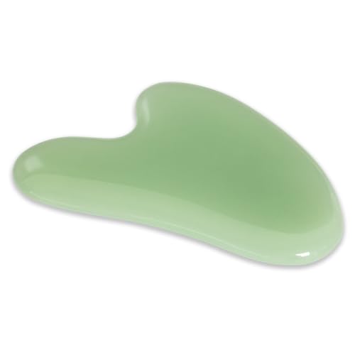 Image of Gua Sha Jade Stone Gua Sha Massage Tool, Guasha Tool for Face and Body Skin Massage. Tools for SPA Acupuncture, Pink Stone for Body Face Neck and Eye, Skin Care Gift for Woman