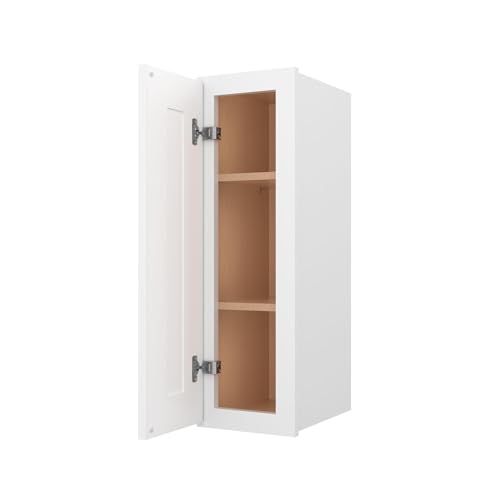 Image of Furinno Shaker Wall Kitchen Cabinet, Ready to Assemble, 12 D x 9 W x 30 H, White