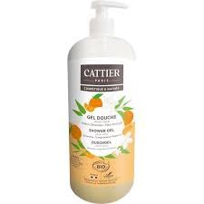 Gel de ducha sin sulfatos Cattier evita la piel seca con clementina y azahar 2x1L