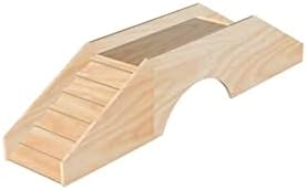 Generiq Conejo largo rampa puente casa escondite pequeño animal ejercicio juguete casa de juegos jaula muebles accesorios (Rosa/Conejo)