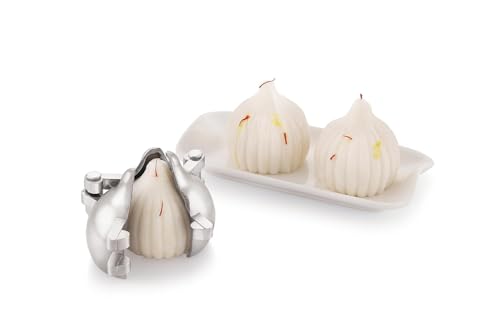 CNAINC Aluminium Modak Mould Modak Maker, Aluminium Modak Making Mould, Traditional Indian Sweet Maker Kitchen Molds for Festivals - Large (Pack of 1)