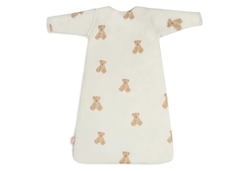 Jollein Gigoteuse bébé, Ours en Peluche, 90 cm, Coton, 2.0 à 3.0, avec Manches asymétriques, Gigoteuse pour bébé