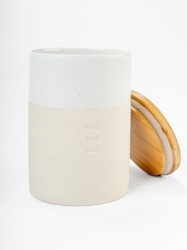 TrendPet Clay Snackdose, Snackdose für Hunde mit Bambus-Deckel