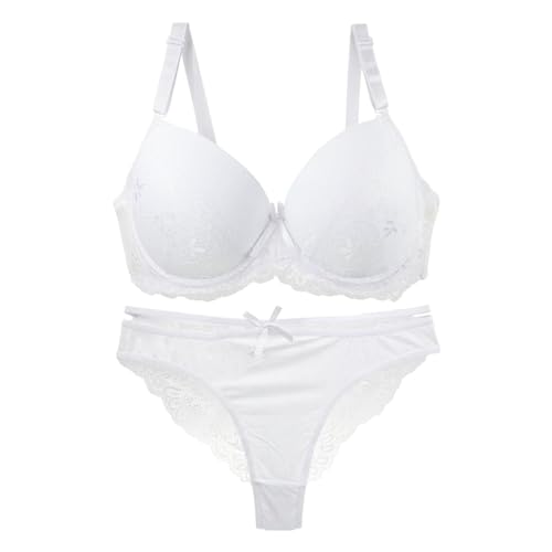 Dessous Sets Damen Push Up BH mit Bügel Damen Spitze Bra und Slip Panty Sexy Spitze Unterwäsche Slip Unterwäsche Sets