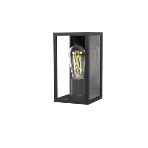 Applique extérieure étanche E27 12W luminaire mural noir moderne pour couloir et jardin