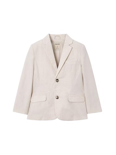 Veste de costume en lin garçon Mayoral beige pour cérémonies