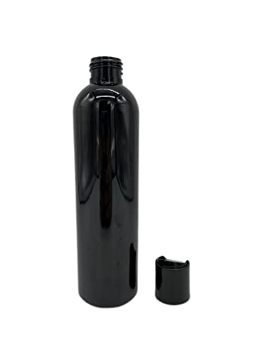Natural Farms 8 oz Black Cosmo Plastic Bottles -12 Pack Empty Bottle Refillable - BPA Free - Essential Oils - Aromatherapy | Black Press Down Disc Cap - Made in the USA3