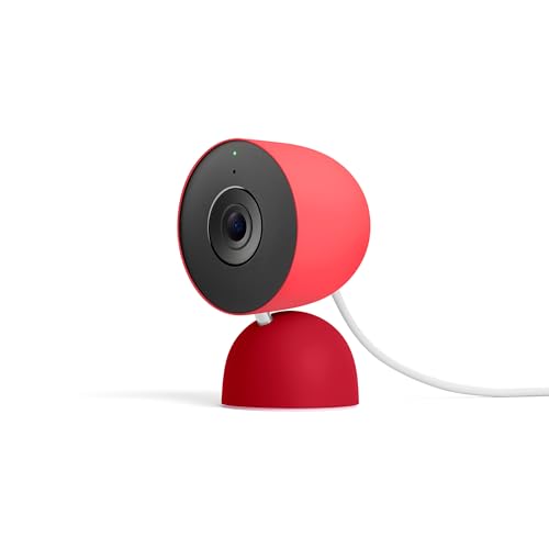 Google Nest Cam Indoor (Wired, 3rd Gen) - Security Camera with 2K Video and Gemini, Night Vision, 2-Way Audio, Works with Google Home - 2025 Model - Berry