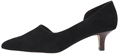 Bella Vita Women's Quilla Kitten Heel Pump, Black Kidsuede Leather, 8.5 Wide #TOP6