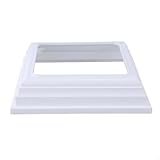Versatile 4Pcs Post Base Cover 4x4Inches White Skirts for Deck and Porch, Skirt No Tool Required