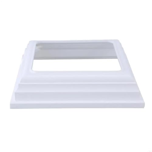 Versatile 4Pcs Post Base Cover 4x4Inches White Skirts for Deck and Porch, Skirt No Tool Required