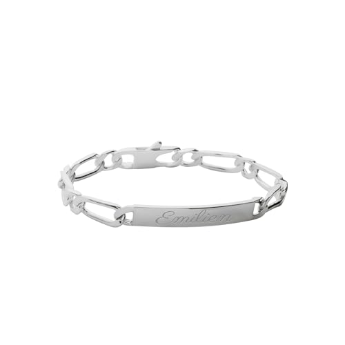 Gourmette en Argent 925 Maille Figaro 6 mm, le bracelet tendance pour parfaire votre look