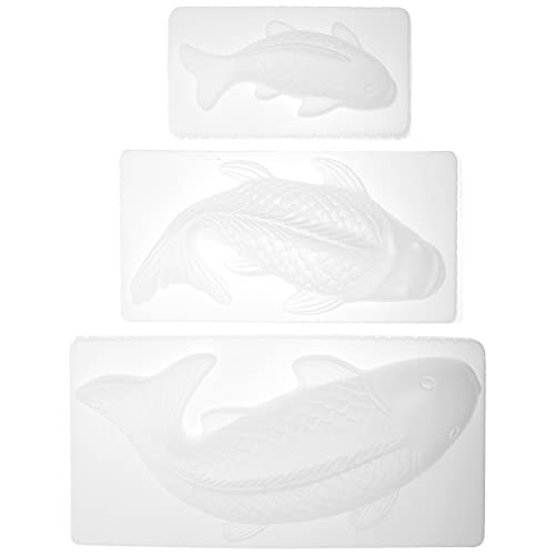 Angoily 3 Stücke Fischform Kuchen Backformen Nichtstick 3D Karpfen Fisch...