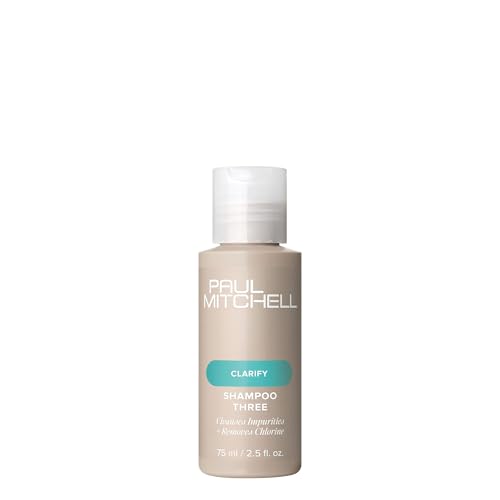 John Paul Mitchell Systems Paul Mitchell Shampoo Three, Clarifying Shampoo, Cleanses Impurities + Removes Chlorine, For All Hair Types, Great For Swimmers